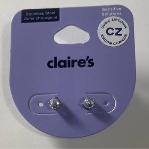 Claire’s Stainless Steel 4mm Earrings - hypoallergenic nickel NWT